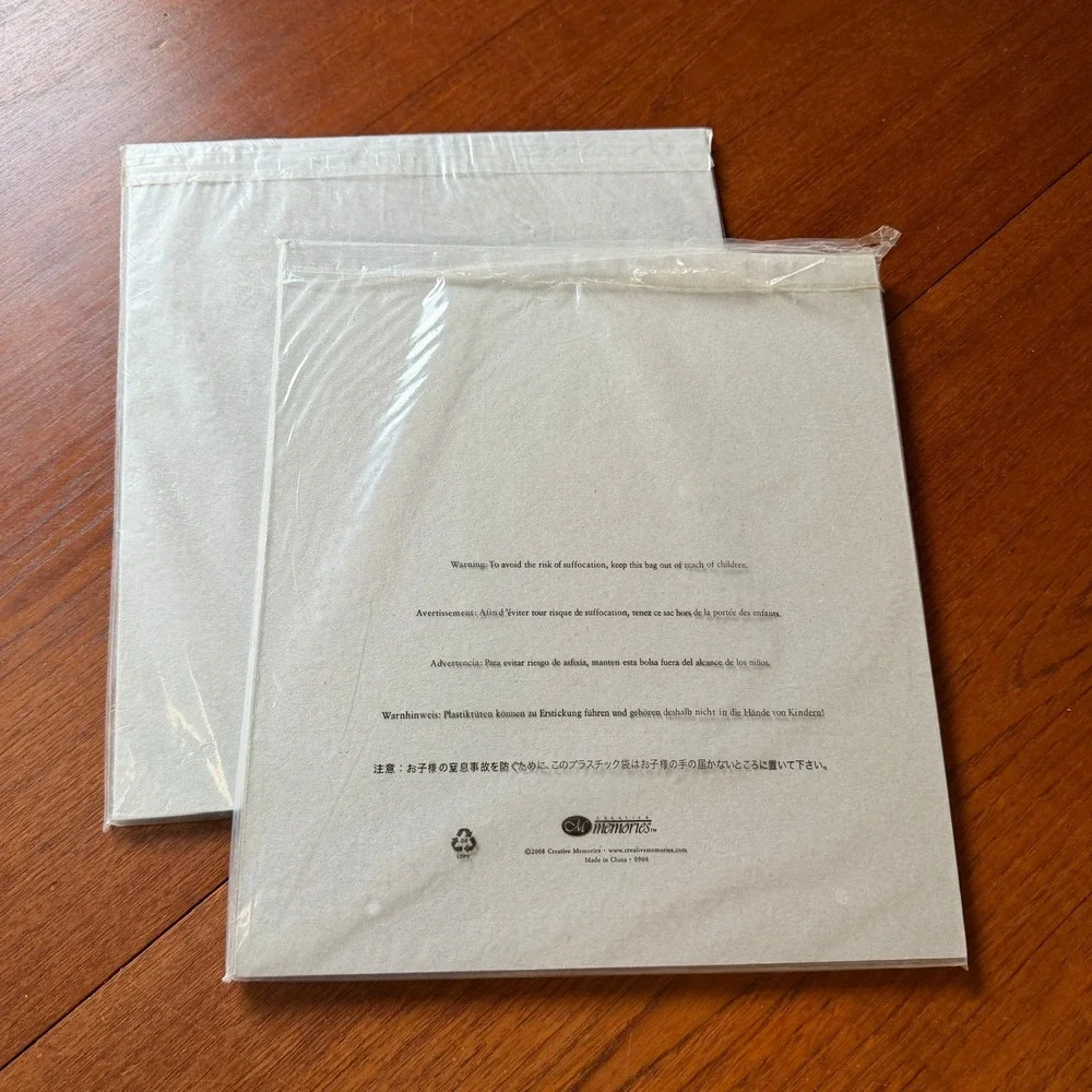 Creative Memories Picfolio Memorabilia Sleeves 11x14 Photo Safe 2 Pack 639274